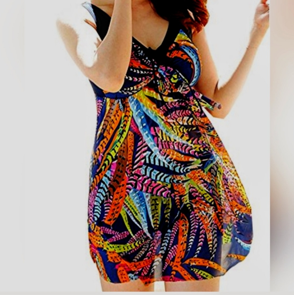 Plus Size Swim Dress Wantdo